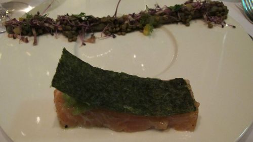 Salmon lentil